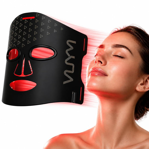 VYM Red Light Therapy for Face: High-Energy Super Lightweight 292 Leds Cordless  - Black